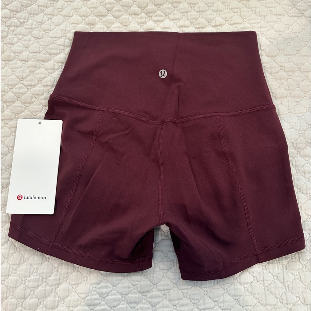 NWT lululemon Align™ High-Rise Short 4" MAROON SIZE 6